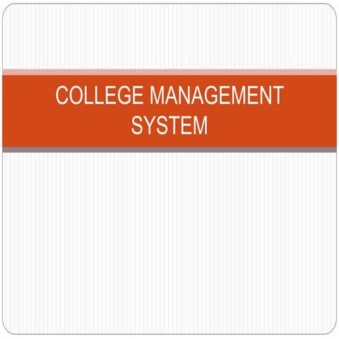 College management system | PPT