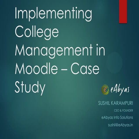 Implementation of College Management Module in Moodle