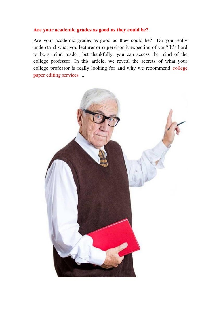 College paper editing services