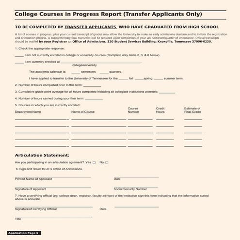 College Report