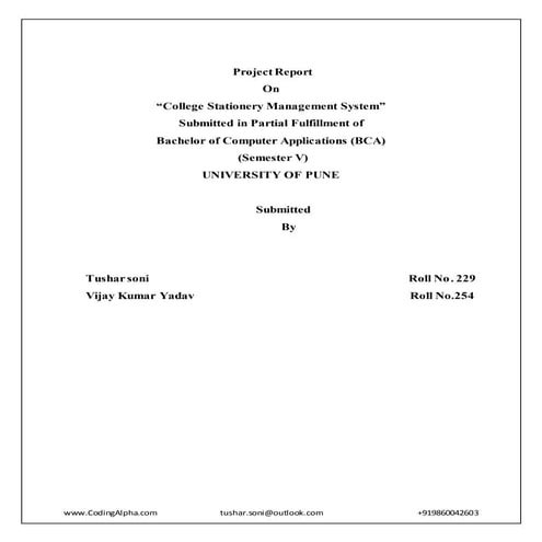 College Stationery Management System VB 6.0  and Microsoft Access Project