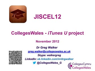 Colleges wales iTunes project