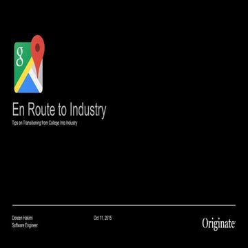 En Route To Industry: Tips on Transferring from College into Industry