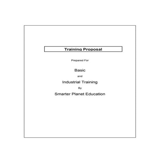 College training proposal