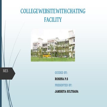 College website with chating facility