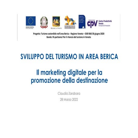 Il marketing digitale per la promozione della destinazione
