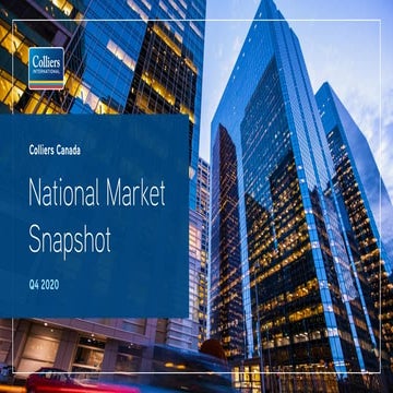 Colliers canada national market snapshot 2020 q4