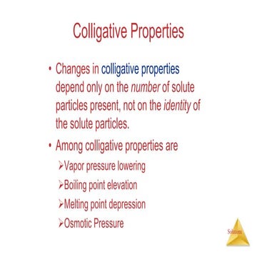 Colligative properties