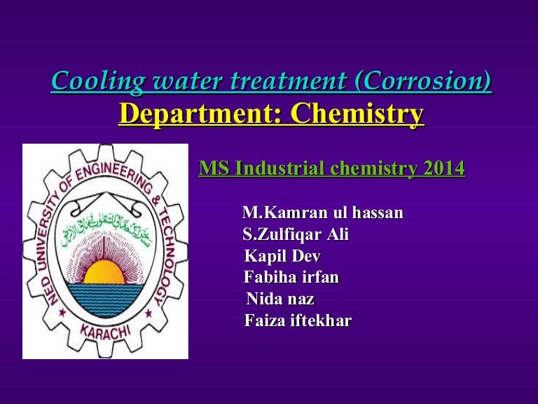Cooling water Treatment presentation