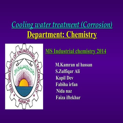 Cooling water Treatment presentation