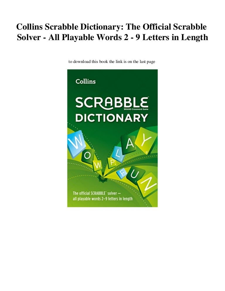 DOWNLOAD Collins Scrabble Dictionary: The Official Scrabble Solver
