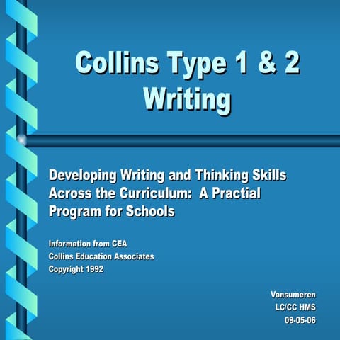 Collins Type 1 & 2 Writing | PPT