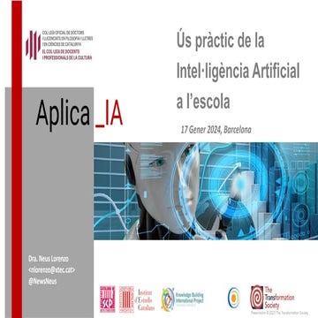 Ús pràctic de la Intel·ligència Artificial  a l’escola