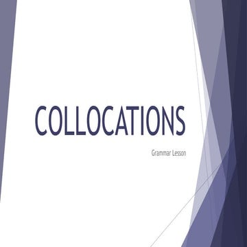 English Lesson: Collocations