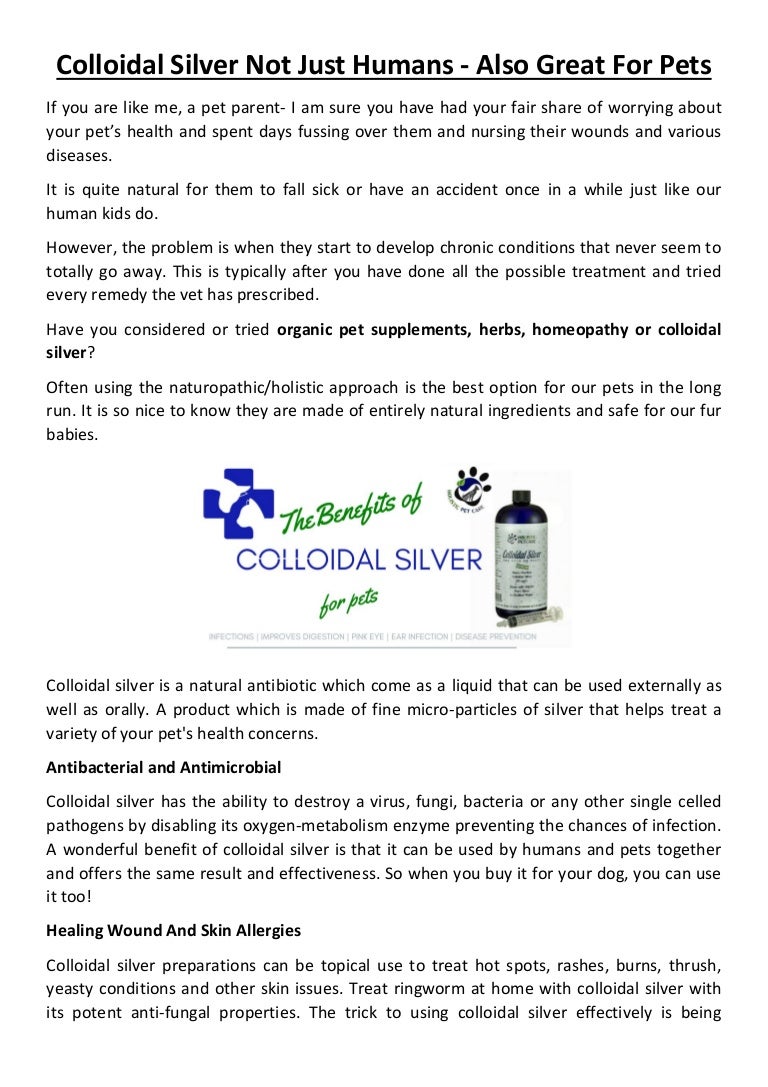 colloidal silver hot spots