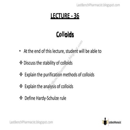 Colloids : A Detailed Explanation -Lecture-12