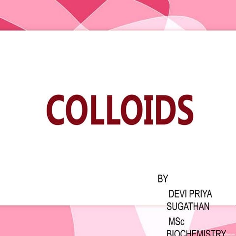 Colloids presentation slides