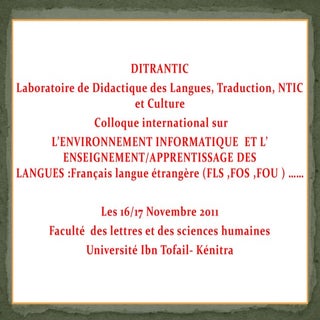 Colloque 16 nov