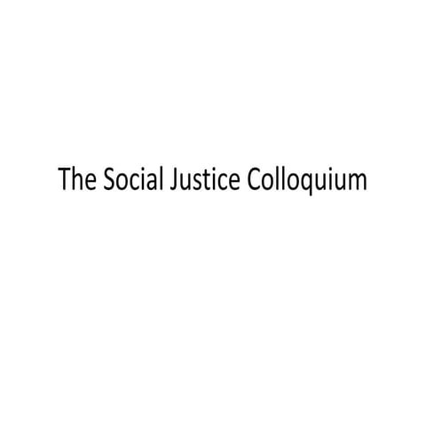 Colloquium and presentations