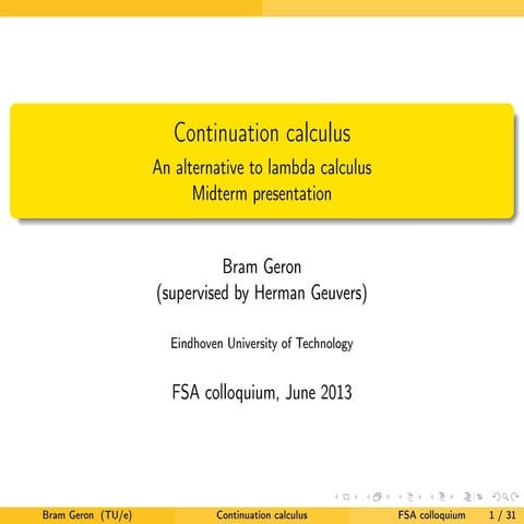 Colloquium presentation