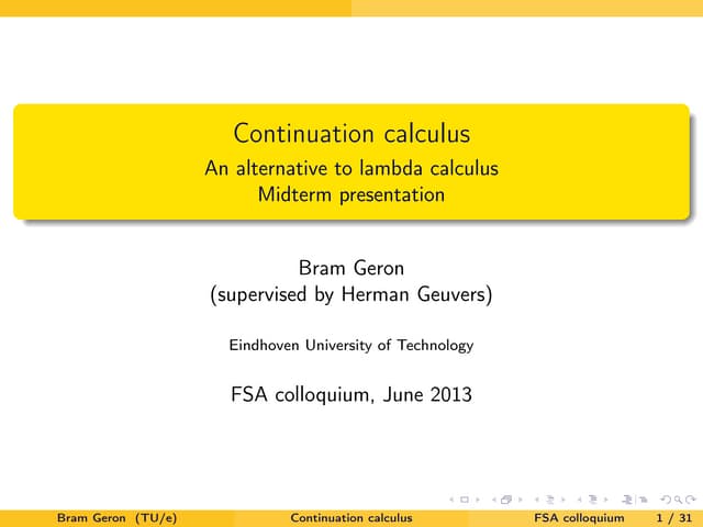 Colloquium presentation