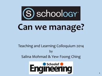 Schoology. Can We Manage?