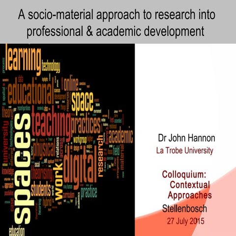 Socio-material research into professional development 