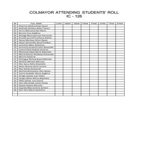 Colmayor attending students' roll