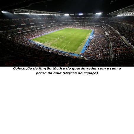 Colocação de função táctica do guarda-redes (defesa do espaço)