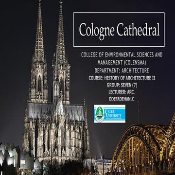 Architecture History Project: Cologne Cathedral | PDF