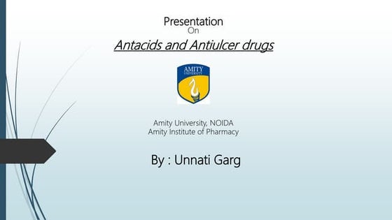 Anti ulcer drugs classification | PPT | Digestive Disorders | Diseases ...
