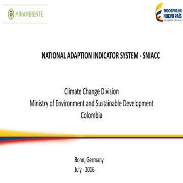 NATIONAL ADAPTION INDICATOR SYSTEM - SNIACC