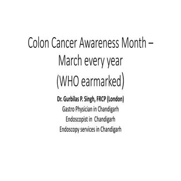 Colon cancer awareness