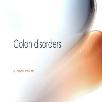 Colon disorder presentation