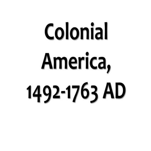 Colonial america