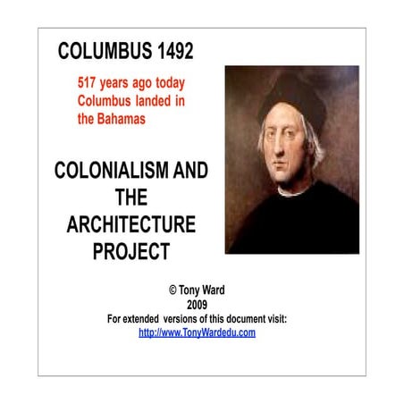 COLONIALISM AND THE ARCHITECTURE PROJECT