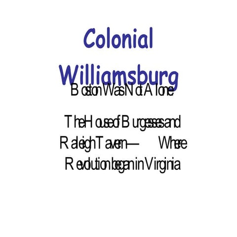 Colonial Williamsburg