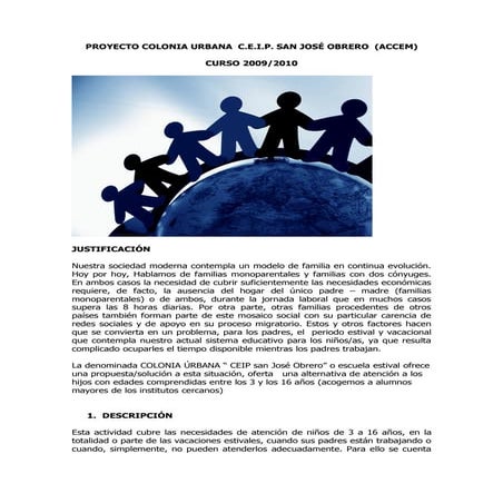 COLONIA URBANA C.E.I.P San José Obrero -ACCEM