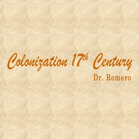 Colonization 17th century