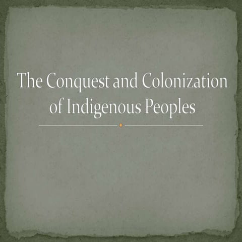 Colonization of indigenous peoples