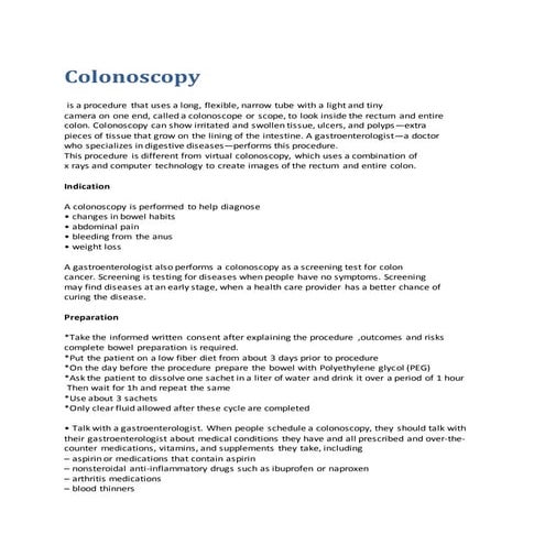 Colonoscopy-GI surgery