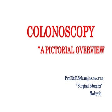 Colonoscopy- A Pictorial Overview