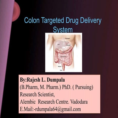 Chapter on Colon targeted drug delivery system
