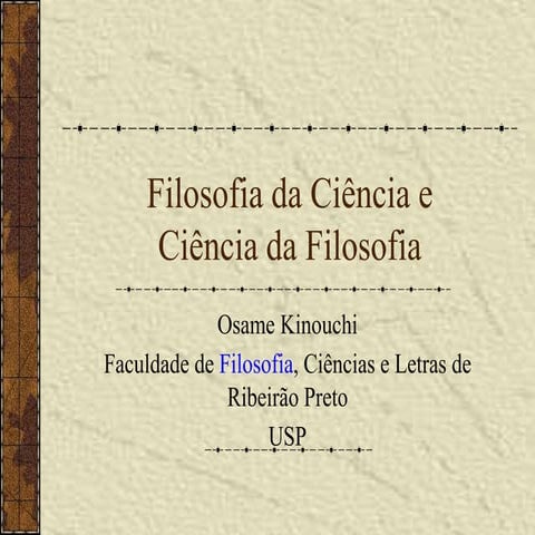 Philosophy of science and science of philosophy