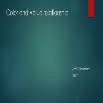 Color and value 