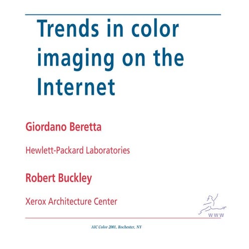 Trends in color imaging on the Internet