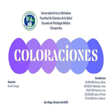 Coloraciones. Hematoxilina & Eosina y PapMart. | PDF