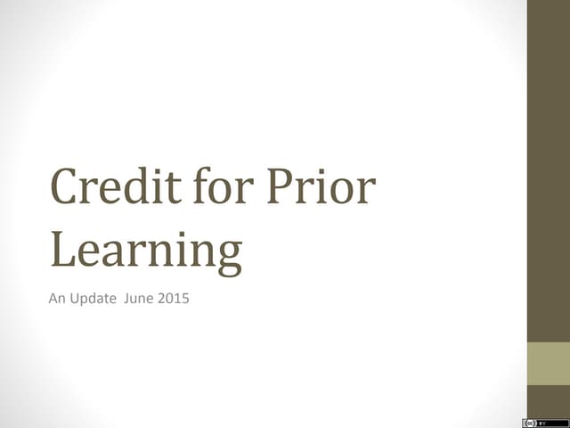 Colorado community college system credit for prior learning update june 2015