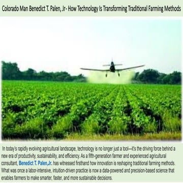 Colorado Man Benedict T. Palen, Jr - How Technology Is Transforming ...