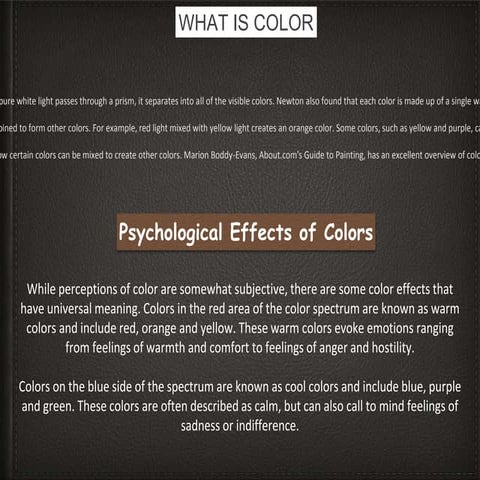 Color and texture in interior design ciu